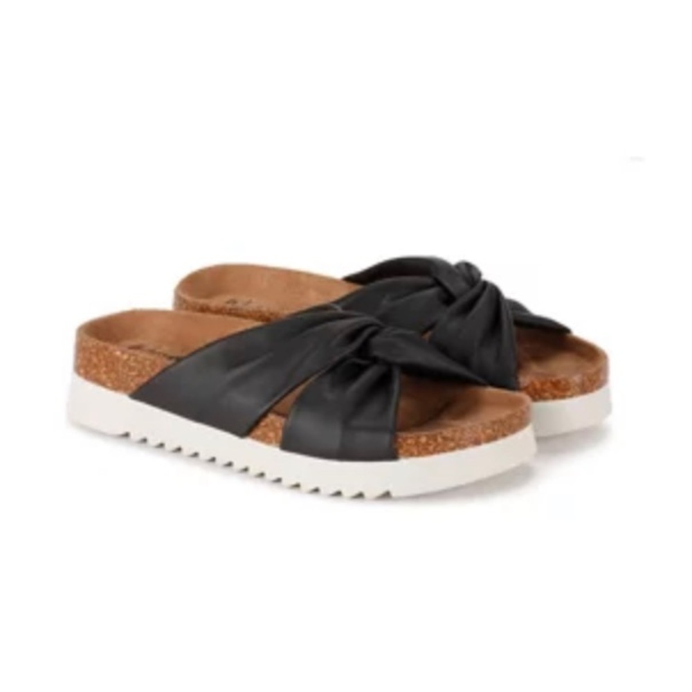 NWOT Black Knotted‎ Sandals Size 8.5